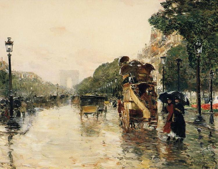 Champs Elysees Paris, Childe Hassam